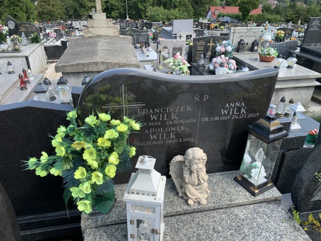 Apolonia Wilk 1906 Myślenice - Grobonet - Wyszukiwarka osób pochowanych