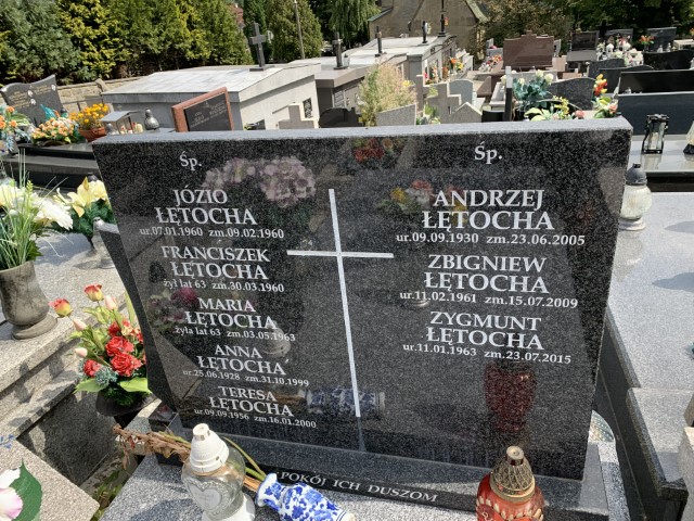 Józef Łętocha 1960 Myślenice - Grobonet - Wyszukiwarka osób pochowanych