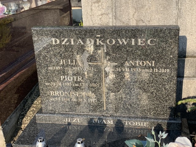 Bronisława Dziadkowiec 1898 Myślenice - Grobonet - Wyszukiwarka osób pochowanych